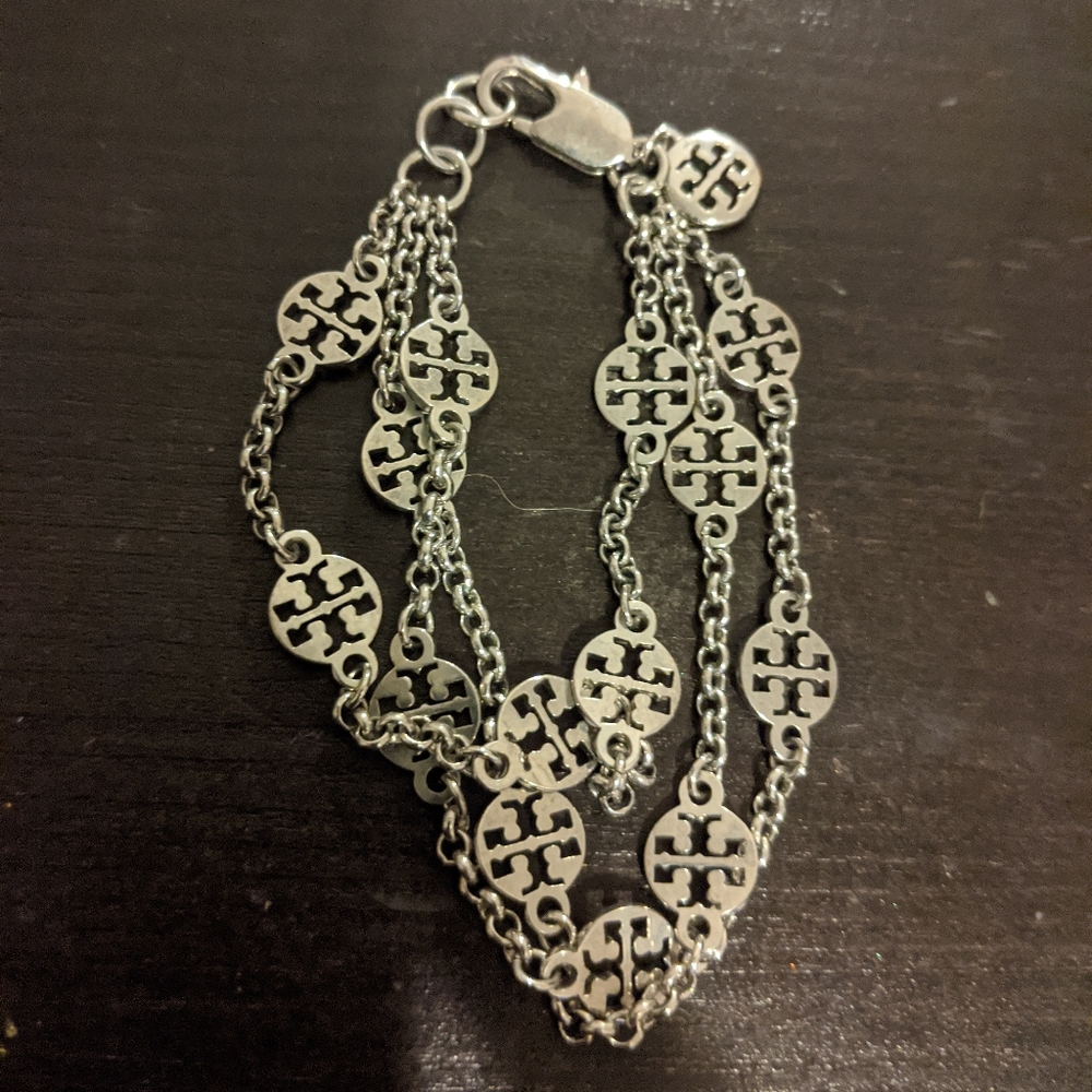 Tory Burch silver charm bracelet